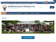 Tablet Screenshot of deafblindcampofmd.org